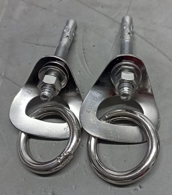 ANCLAJES PARA ROCA-Chapa horizontal-Anilla
